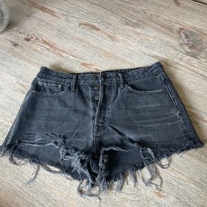 Grlfrnd Black Denim Cindy Shorts